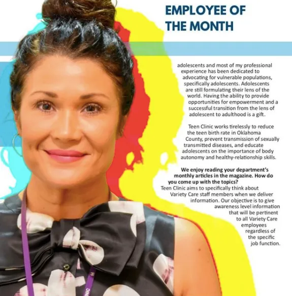 Collaboration Partners: Kali Parks announced employee of the month at Variety Care