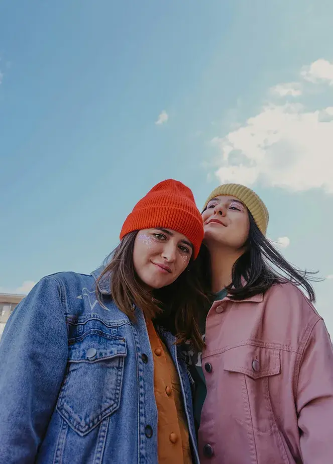 Building a Culture - Support Young women standing outside