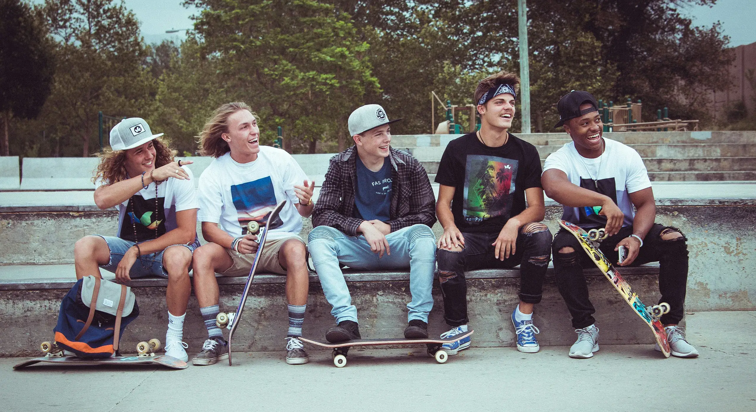 Making an Impact Teen boys at skate park