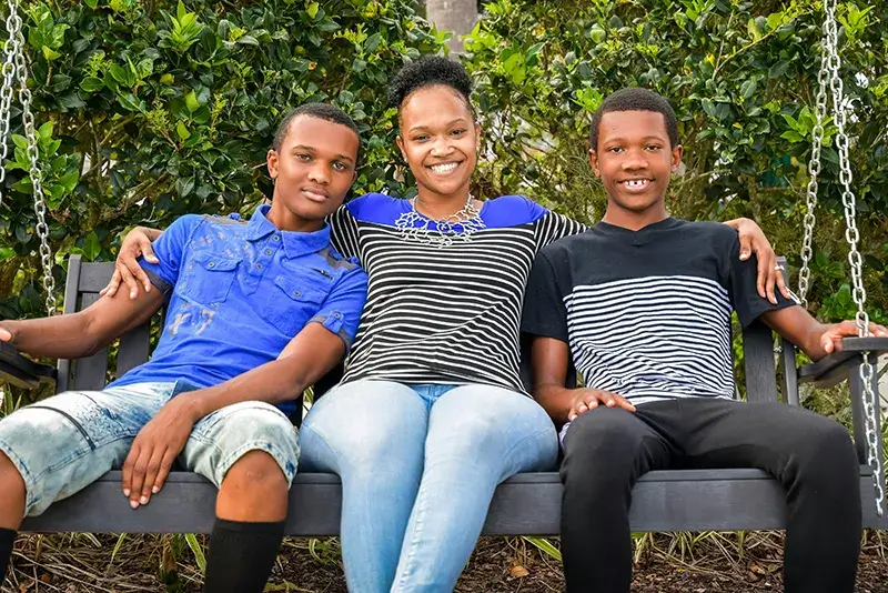 for-trusted-adults-resources A mother with her two sons