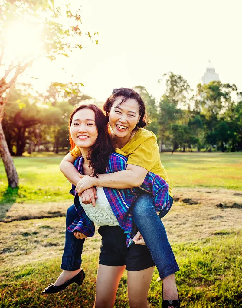 Mother Daughter in Park Mother and daughter in park
