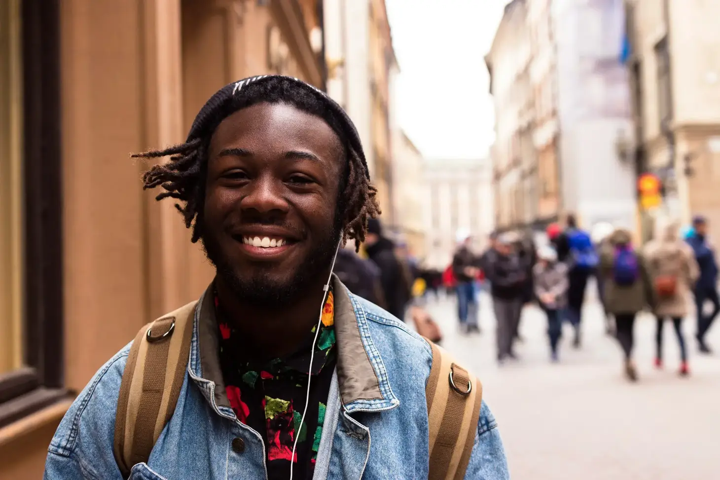 Young man smiling