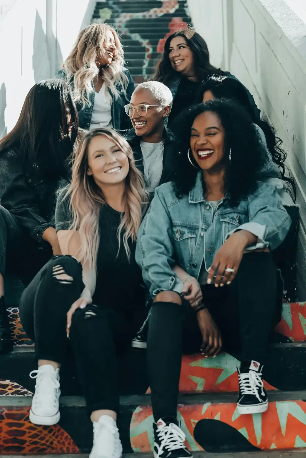 Group of people sitting together