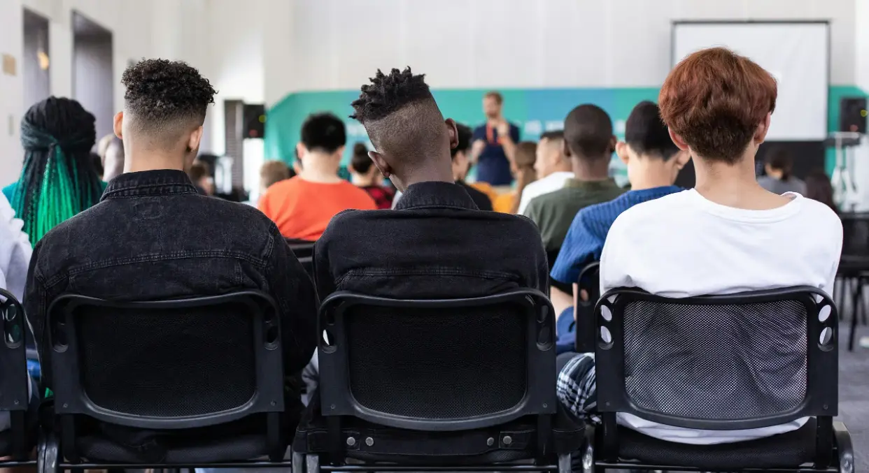 Teens at educational event